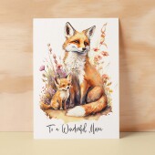 Birthday Card For Mum Card for Mothers Day Birthday Card For Her Birthday Gift For Mum Happy Birthday Card For Mum with Fox Illustration