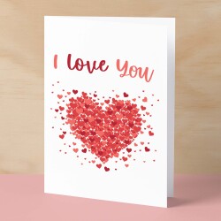 Anniversary or Valentine's Card for Her or Him Anniversary Card for Wife Valentine's Day Card For Husband Boyfriend or Girlfriend Love Card - Small (4x6) / Blank Message