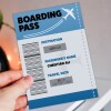 Scratch off and reveal card: Holiday, vacation, surprise destination, any destination, any name, any date boarding pass design - A5: Single card