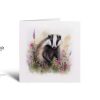 Notelet Card of a Badger For Anyone Any Occasion Card For Her or For Him Card For Birthday or Easter Card Thank You Card - Square (6x6) / Blank Message