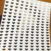 200 6mm Heart Stickers Gold, Silver, Holographic - Gold