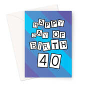 40th Birthday Card For Him