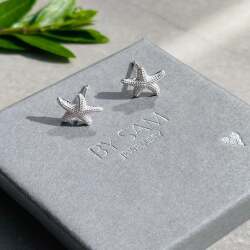 925 silver starfish earrings, dainty stud earrings, - Default Title