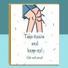 Funny Knee Operation  - Knee Surgery - Recovery Card - Knee Replacement - Get Well Soon Card - Can be personalised inside if required - Blank inside - Regular