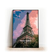 Eiffel Tower Art Print, Paris Eiffel Tower Wall Art, Paris Poster, France Paris Eiffel Tower Print, Travel Poster, Travel Gift, Housewarming