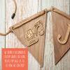 Personalised bunting with wooden letters for nursery decor. Name bunting. Wooden name sign. Wooden lettering. Wooden letters for wall - 1 letter - Oak flg/Walnut ltr