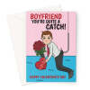 Funny Valentine's Day Card For A Boyfriend - Quite A Catch Fishing - A5 Portrait - 1 Card