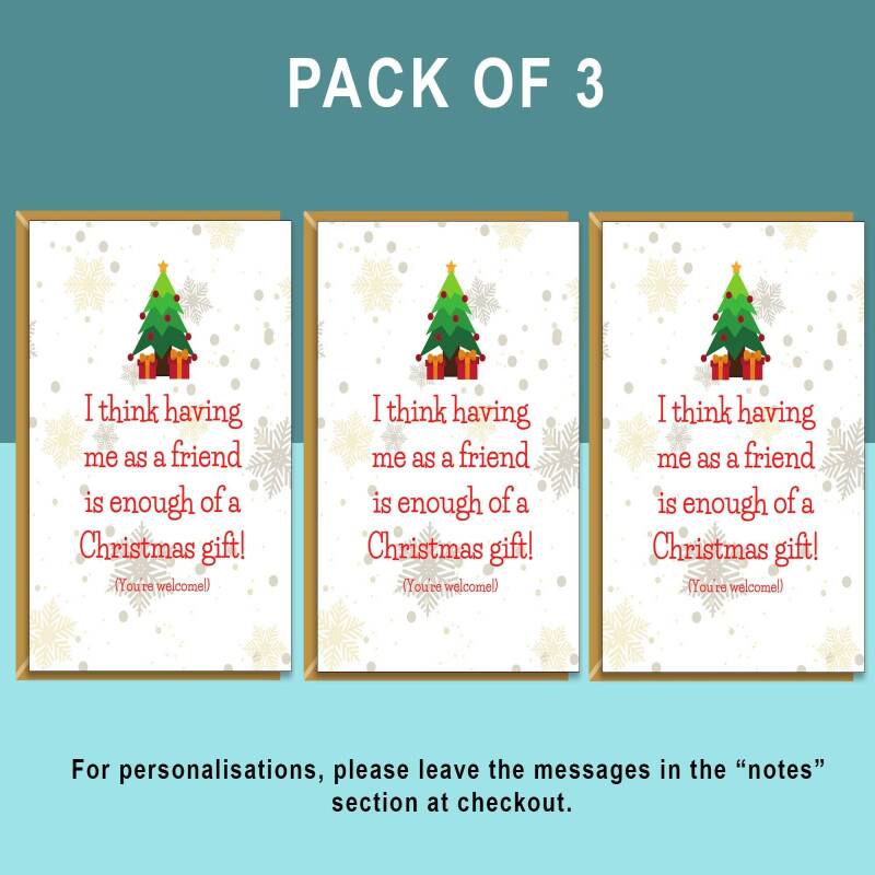 Funny Friend Christmas Card - Personalised inside - For Him or For Her - Bestie - Mate - Single of Bundle Pack - Rude Adult Xmas Card - Blank inside - Single Card