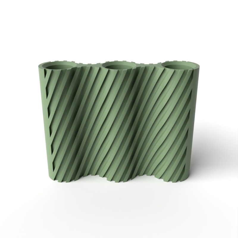 The Bora Triple Vase - Black