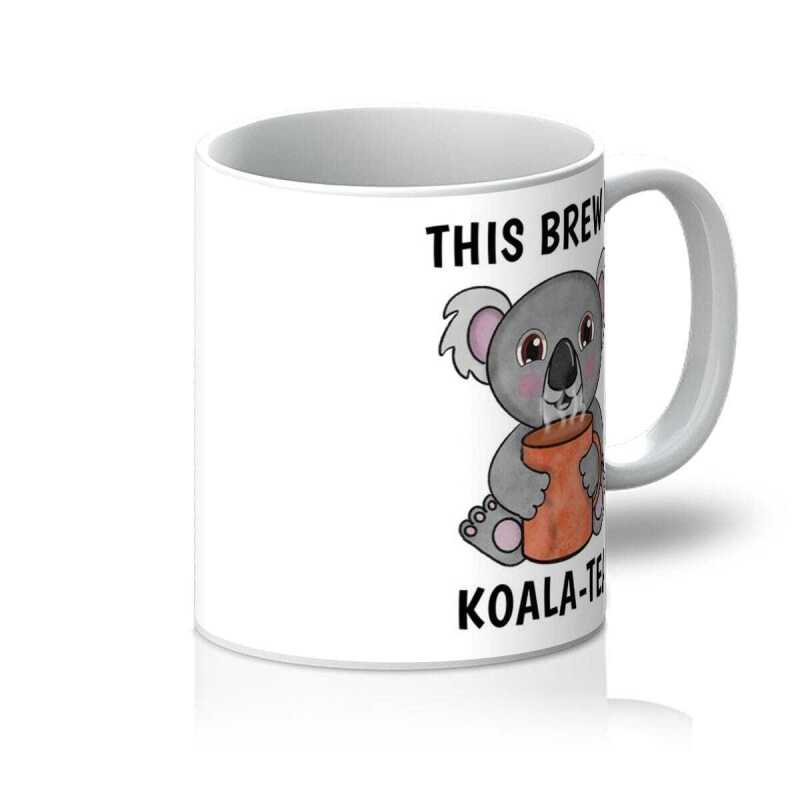 Funny Koala - Tea Brew Mug - 11oz - White