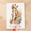 Birthday Card For Mum Card for Mothers Day Birthday Card For Her Birthday Gift For Mum Happy Birthday Card For Mum with Giraffe Illustration - Small (4x6) / Blank Message