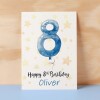 Personalised 8th Birthday Card For Boy Custom Name Card For Boy Eighth Birthday Card For Child Birthday Card for Boy Custom 8th Birthday - Small (4x6) / Blank Message