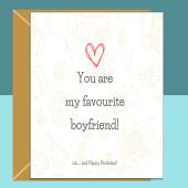 Boyfriend Birthday Card Birthday Card - Can be personalised - Ideal for Boyfriend - Custom Card