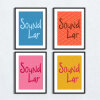 Scouse, Scouser, Liverpool dialect, sayings print - A5 - Glossy - Blue