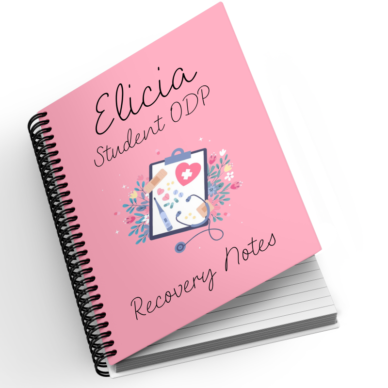 Personalised A5 Notebook - Floral Stethoscope