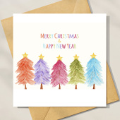 Christmas Tree Card | Watercolour | Traditional Christmas Card | Classic Christmas Card | Watercolour Christmas Tree Card Packs or Singles