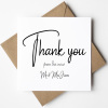 Thank you from Mr and Mrs Personalised Cards inc. envelopes - Folded - Personalised, Mr & Mrs Thank You Cards. Wedding Guest Thank You Card