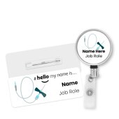 Hello My Name is Badge Butterfly Needle & ID Badge Reel Personalised Premium Durable Name Badge #hello mynameis Name Badge Nurse Badges.