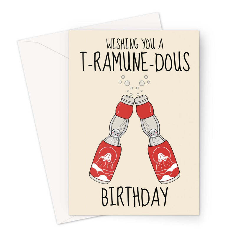 Japanese Ramune Drink Birthday Card - A5 Portrait - 1 Card