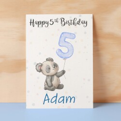 Personalised 1st, 2nd, 3rd, 4th, 5th Birthday Card for Son, Grandson, Nephew, Godson, Boys Panda Card - 1 - One - Blank Message