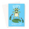 Piggy Back Frogs Father's Day Card - A5 Portrait - 1 Card