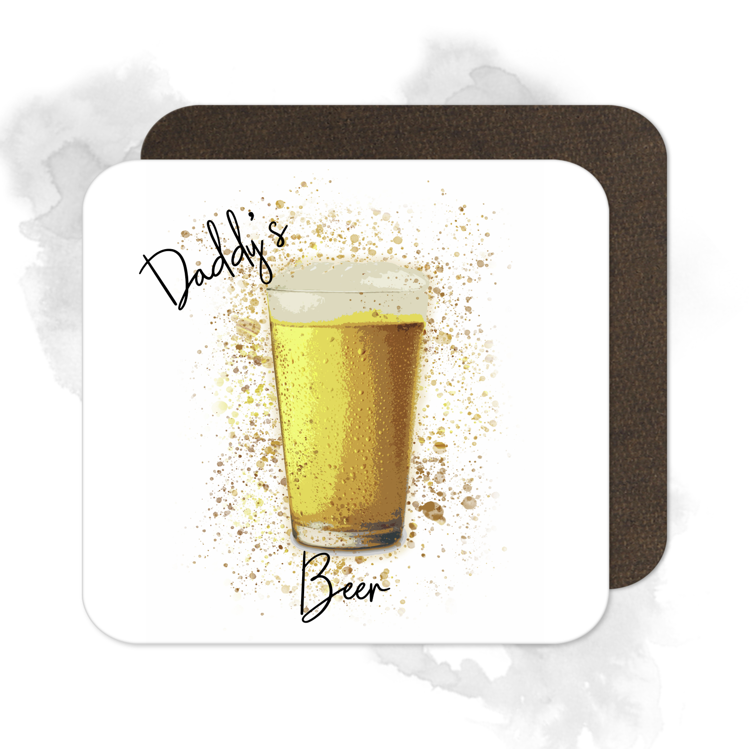 Personalised Beer Coaster with Splash Effect