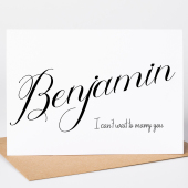 I Can't Wait To Marry You to my Groom Wedding Day Card