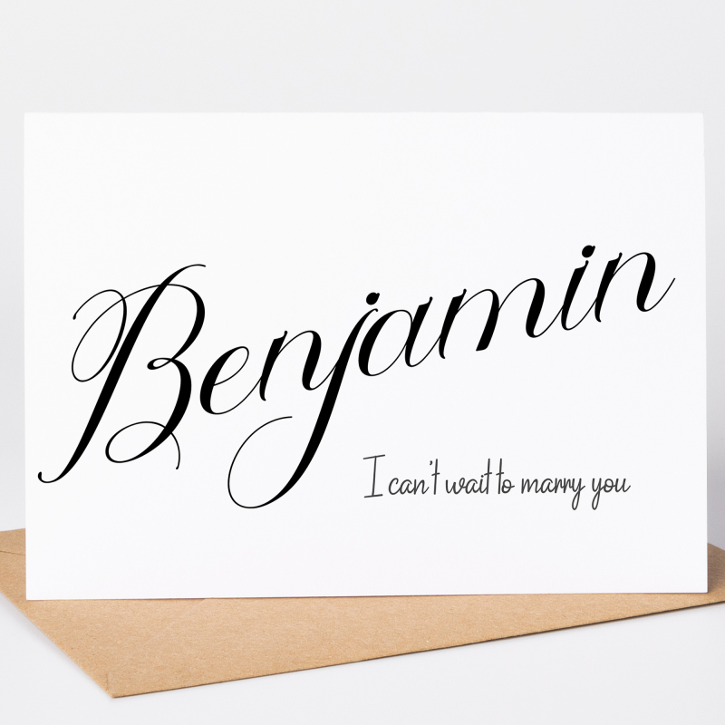 I Can't Wait To Marry You to my Groom Wedding Day Card - A6 - 4.1" x 5.8"