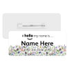 #hello my name is... Name Badge - Wildflower Border