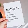 Dictionary definition of mother cute, heartfelt birthday card for mum from son, daughter, children, child (Size A6/A5/A4/Square 6x6") - A6: Single card