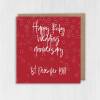 Personalised Ruby (40th/40 years) anniversary card: Personalised with date (Size A6/A5/A4/Square 6x6") - A6: Single card