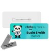 Hello My Name is Name Badge Cute DR Animals Personalised Premium Durable Name Badge #hello mynameis Name Badge Nurse Badge Splash Name Badge - Standard Pin - Dog