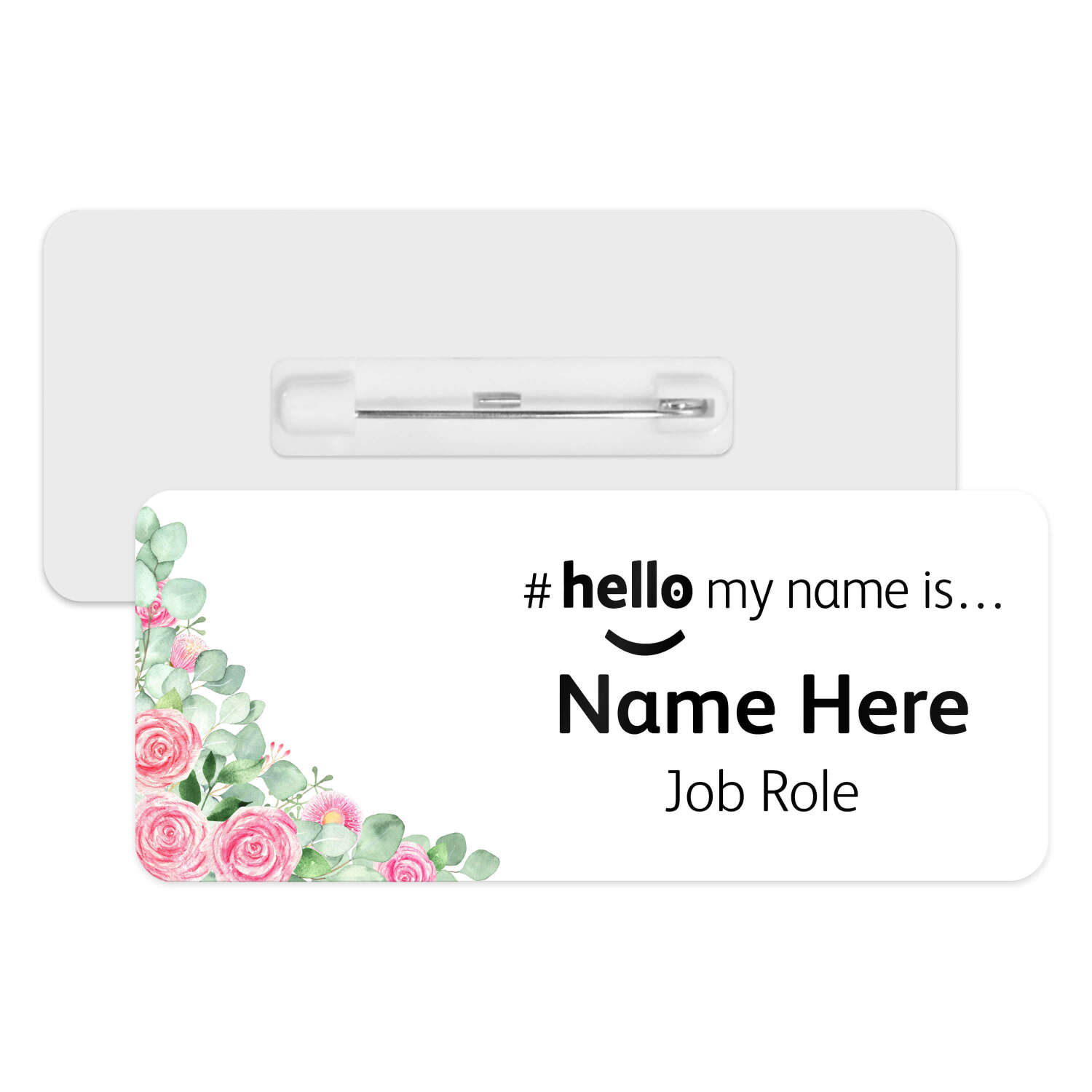 #hello my name is... Name Badge - Rose & Eucalyptus Corner