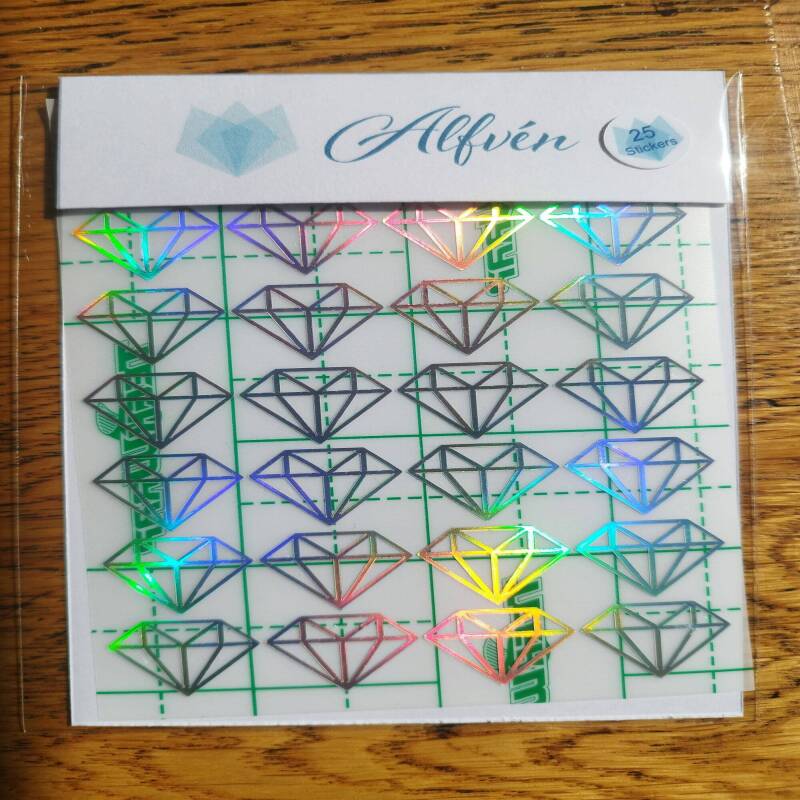 Diamond Stickers Holographic or Gold - Gold