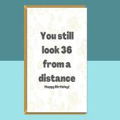 37th Birthday Funny Card - For him or for her - Personalised inside if required - Ideal birthday card for someone turning 37 years old