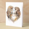 Anniversary or Valentine's Card for Her Anniversary Card for Wife Valentines Day Card For Husband Boyfriend or Girlfriend Brown Owls - Small (4x6) / Blank Message