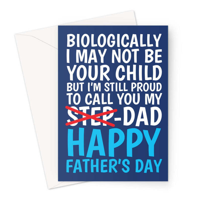 Just Like A Dad Step-Dad Father's Day Card - A5 Portrait - 1 Card