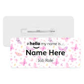 #hello my name is... Name Badge - Watercolour Butterflies