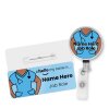 Hello My Name is Badge with ID Badge Reel Personalised Durable Name Badge #hello mynameis Badge, Nurse Badge, Nurse Badge, Blue Scrubs Badge - Standard Name Badge - Skin Tone 1