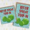 Better sprout than in rude, fart, farting, trump Christmas, Holidays card for dad, father, uncle, brother, male (Size A6/A5/A4/Square 6x6") - A6: Single card