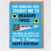 You make an awful lot of mistakes when you’re Doing It Yourself funny, rude, DIY, do it yourself birthday for Dad, Mum (Size A6/A5/A4) - A6: Single card