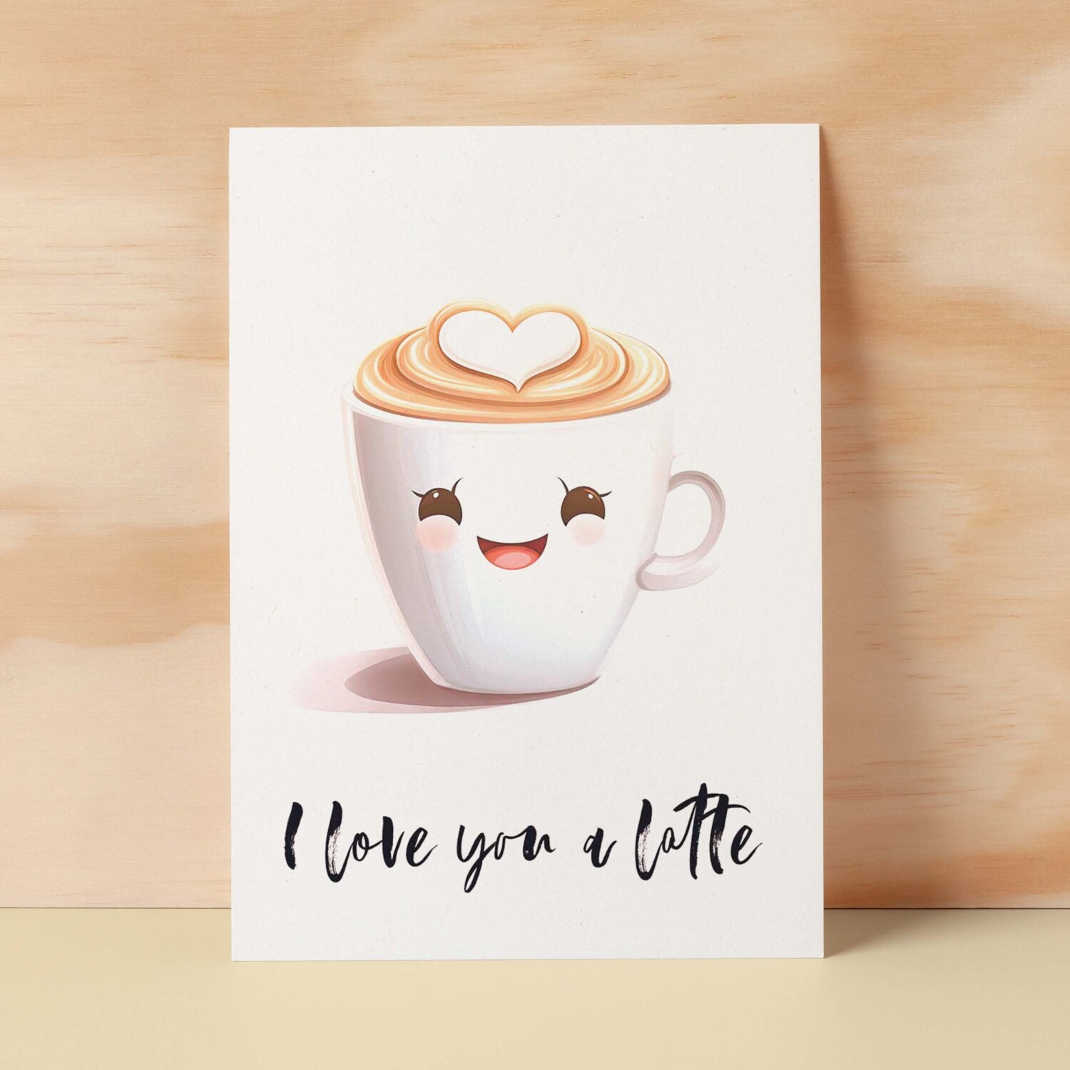 Anniversary or Valentine's Card for Her Anniversary Card for Wife Valentines Day Card For Husband Boyfriend or Girlfriend For Coffee Lover - Small (4x6) / Blank Message