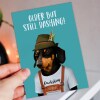 Older but still dashing dachshund in clothes, dog birthday card, old man, old lady, old person, OAP (Animalyser) (Size A6/A5/A4/Square 6x6") - A6: Single card