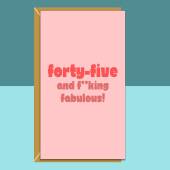 45th Birthday Card - For Her - Personalised - Friend - For Him - Cheeky - Custom 45 birthday card
