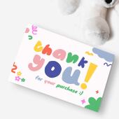 Thank You For Your Order Cards - Small Business Thank You Business Cards - Double Sided Business Card Size - Logo Thank You Cards