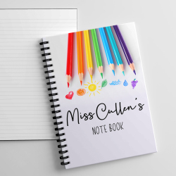 A5 Personalised Teacher Notebook Teacher Gift Set - Single Note Book