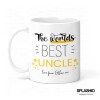 World's Best Uncle Mug Personalised with optional Coaster - Uncle Gift, Best Uncle Gift, Christmas Gift, Stocking Filler, Personalised Gift - Mug Only