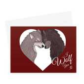 I Wolf You Valentine's Day Card - Red