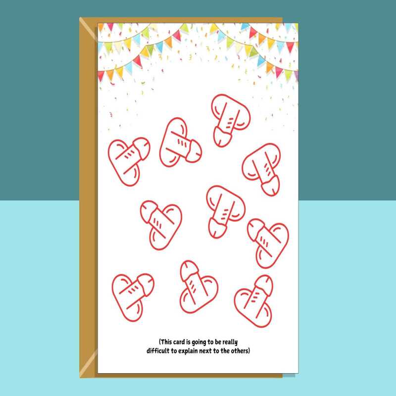 Funny Birthday Card - For Him or For Her - Can be Personalised Inside - Rude - Cheeky - Ideal for 20, 25, 30, 40, 50 or any age. - Blank inside - Regular - Matte Card