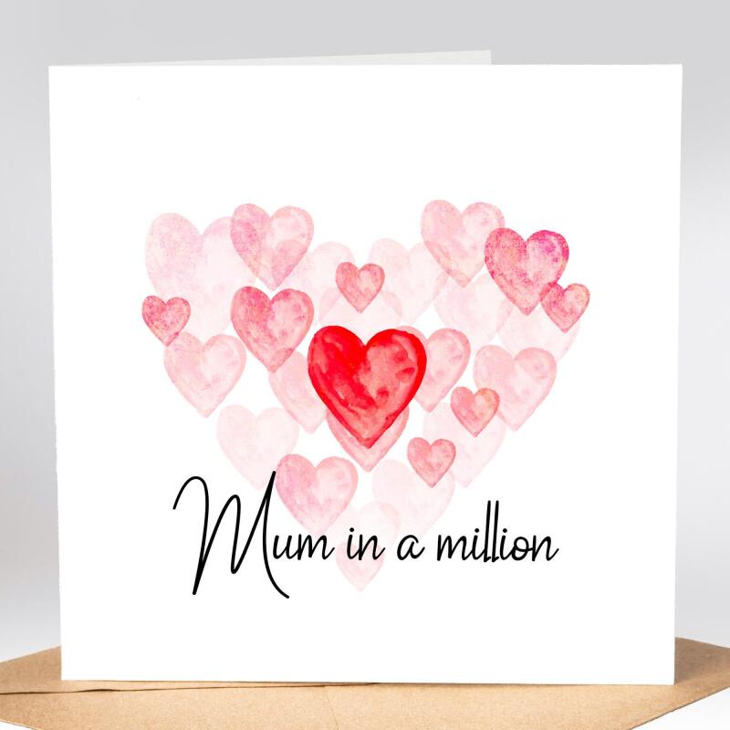 Mothers Day Card Mum in a Million Card for Mum / Card for Mum / Card for Mother / Birthday Card Mum /